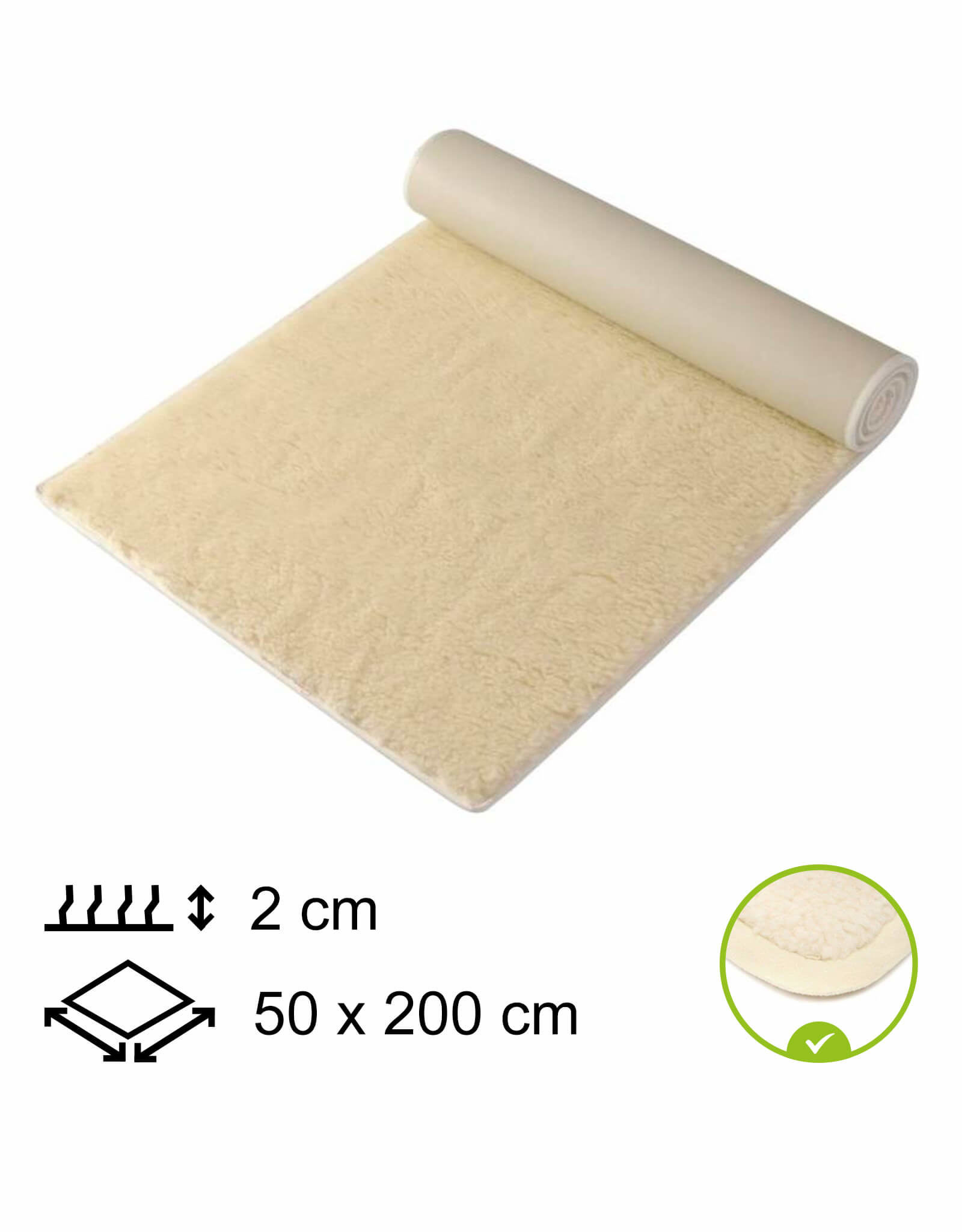 Yogamat Outdoor 50x200x2cm - met bies