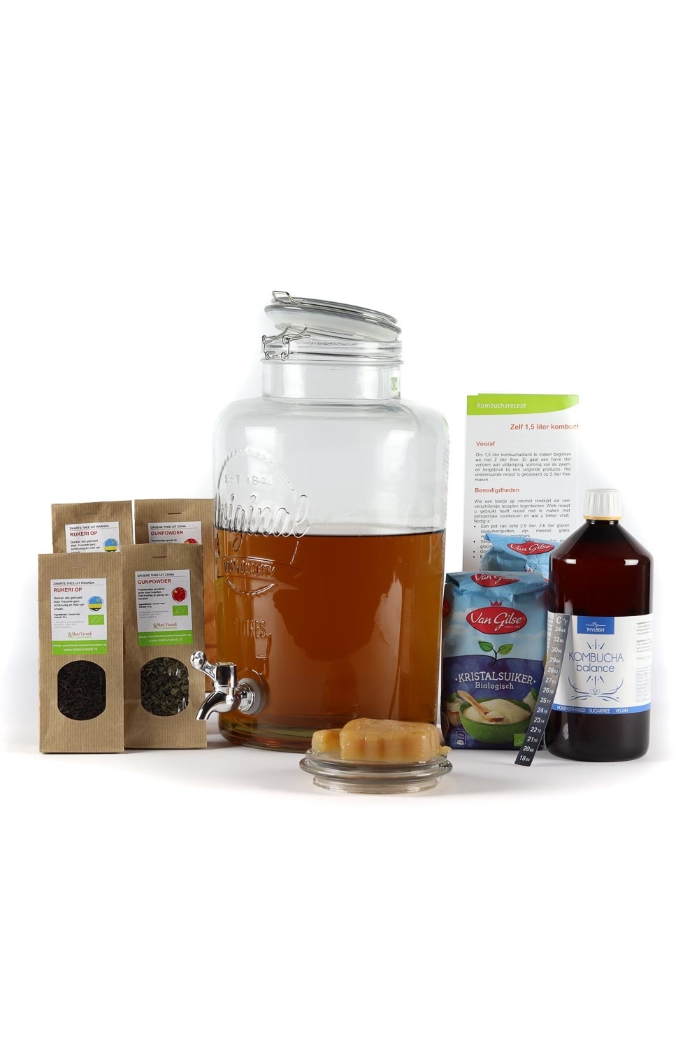 Kombucha Startpakket Basis - 20 liter