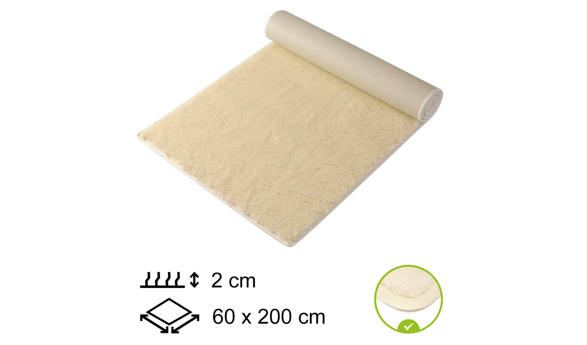 Yogamat Outdoor 60x200x2cm - met bies