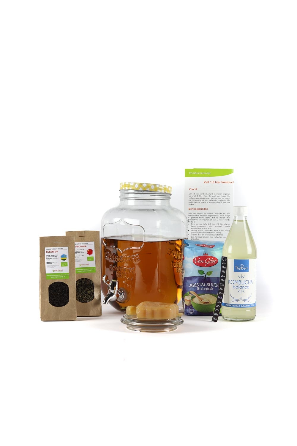 Kombucha Startpakket Basis - 10 liter