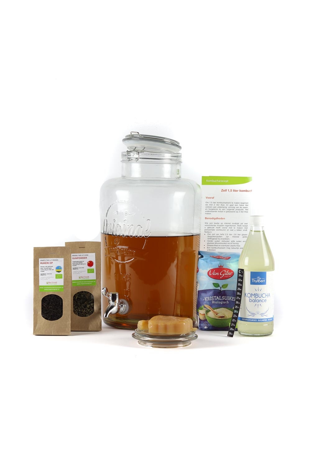 Kombucha Startpakket Basis - 10 liter