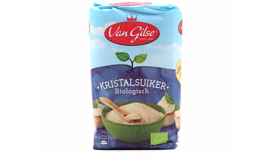 Biologische halfwitte kristalsuiker