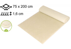 Yogamat Schapenwol 75x200x1,6cm - met bies