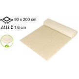 Yogamat Schapenwol 90x200x1,6cm - met bies