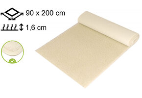 Yogamat Schapenwol 90x200x1,6cm - met bies