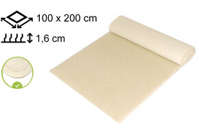Yogamat Schapenwol 100x200x1,6cm - met bies