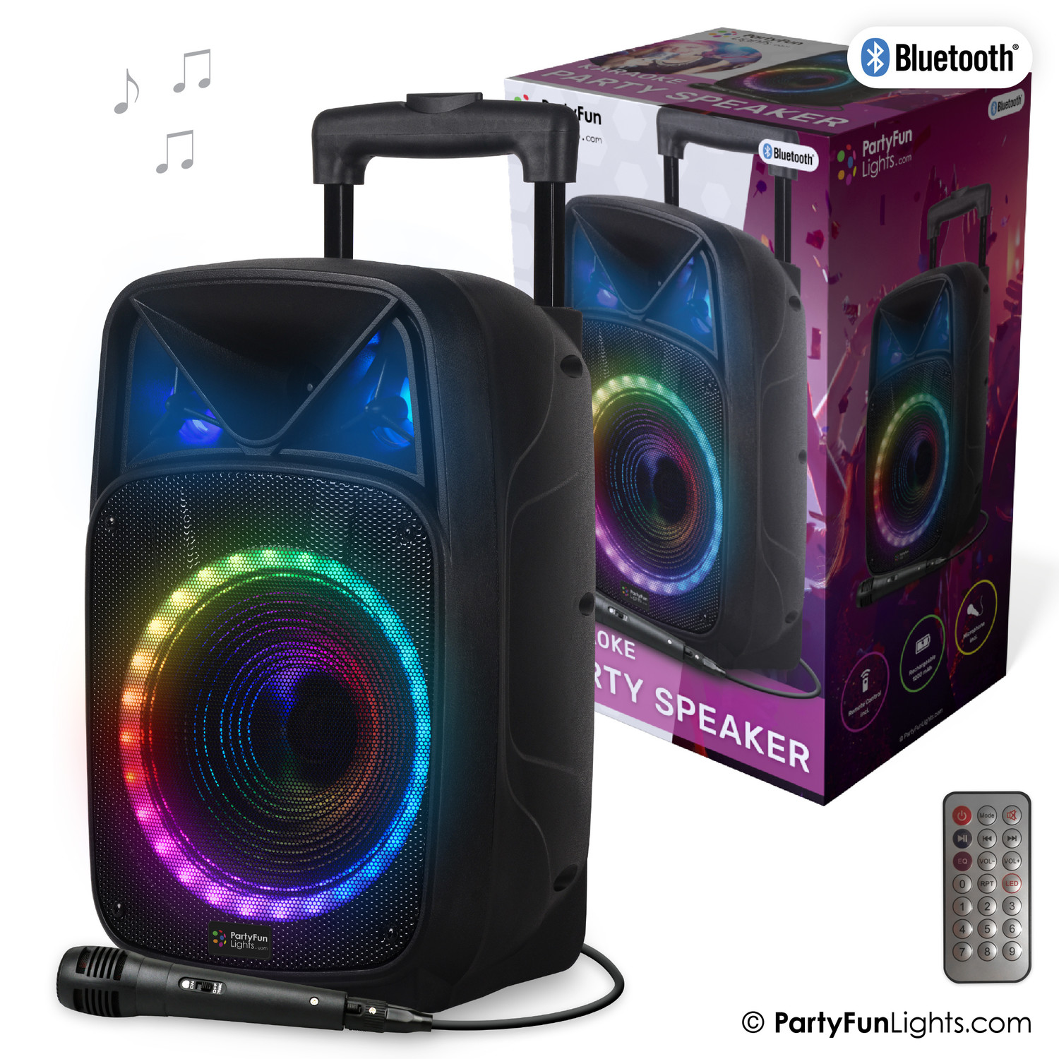 Achat PartyFunLights - Kit karaoké Bluetooth XXL - haut-parleur de