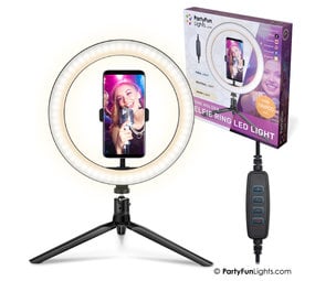 PartyFunLights Lumière Anneau pour selfie - 26 cm