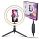 PartyFunLights Selfie Ringlamp LED - met statief en telefoonhouder - USB - diameter 26 cm PartyFunLights Selfie Ringlamp LED - met statief en telefoonhouder - USB - diameter 26 cm