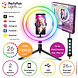 PartyFunLights Selfie Ringlamp LED - RBG multi-color - met statief en telefoonhouder - diameter 26 cm PartyFunLights Selfie Ringlamp LED - RBG multi-color - met statief en telefoonhouder - diameter 26 cm