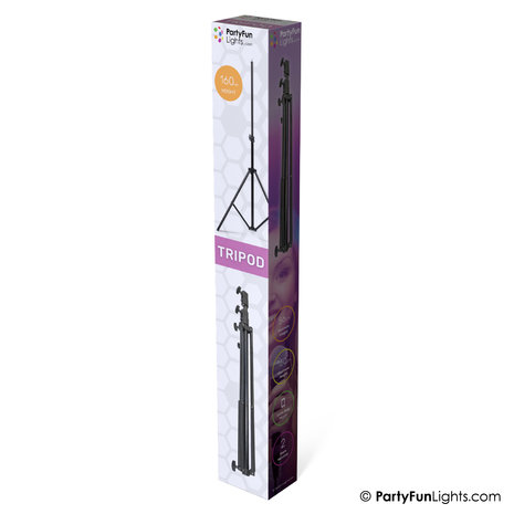 PartyFunLights Selfie Ring Light Tripod - Max Height 160 cm