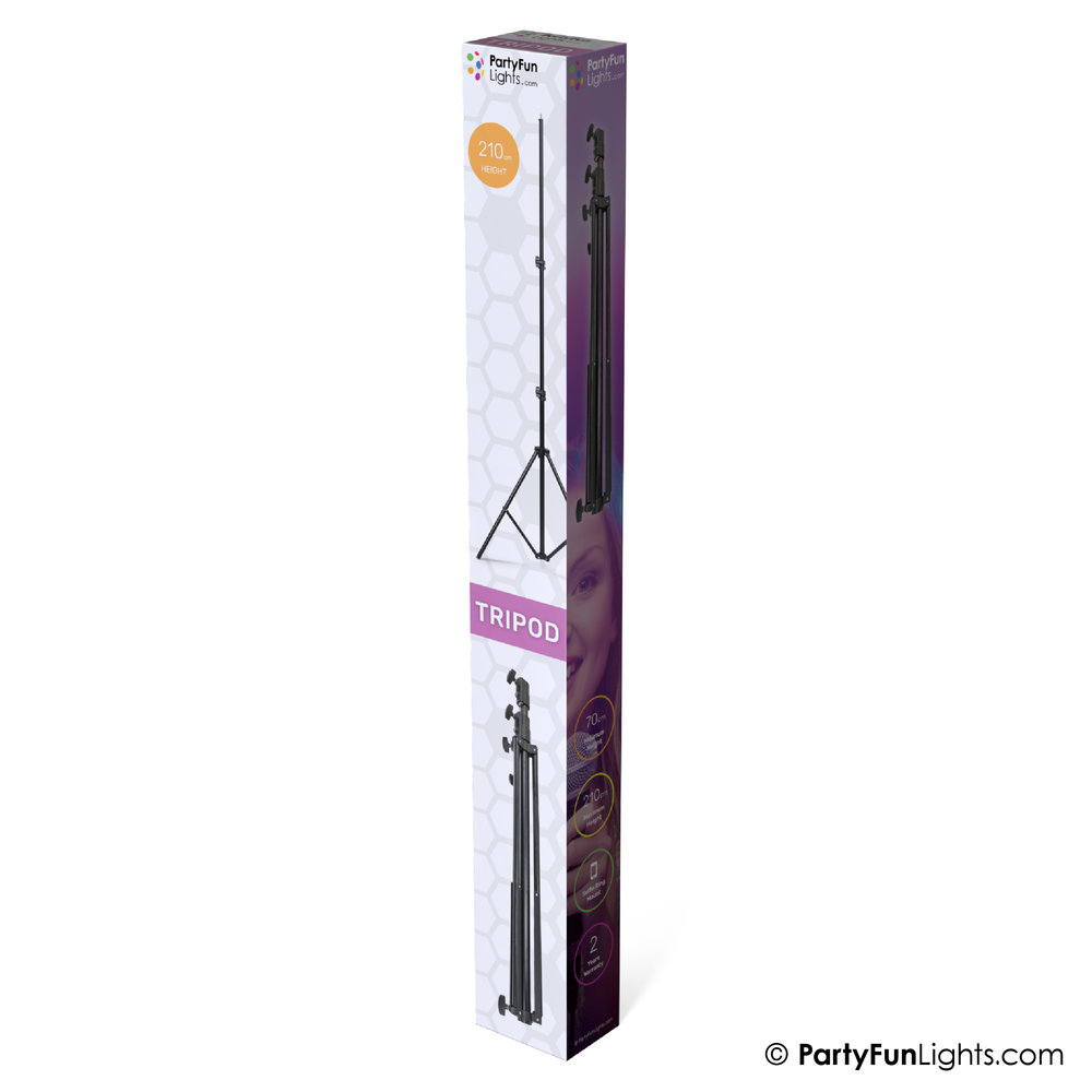 PartyFunLights Trépied 210 cm pour Lumière Anneau pour selfie