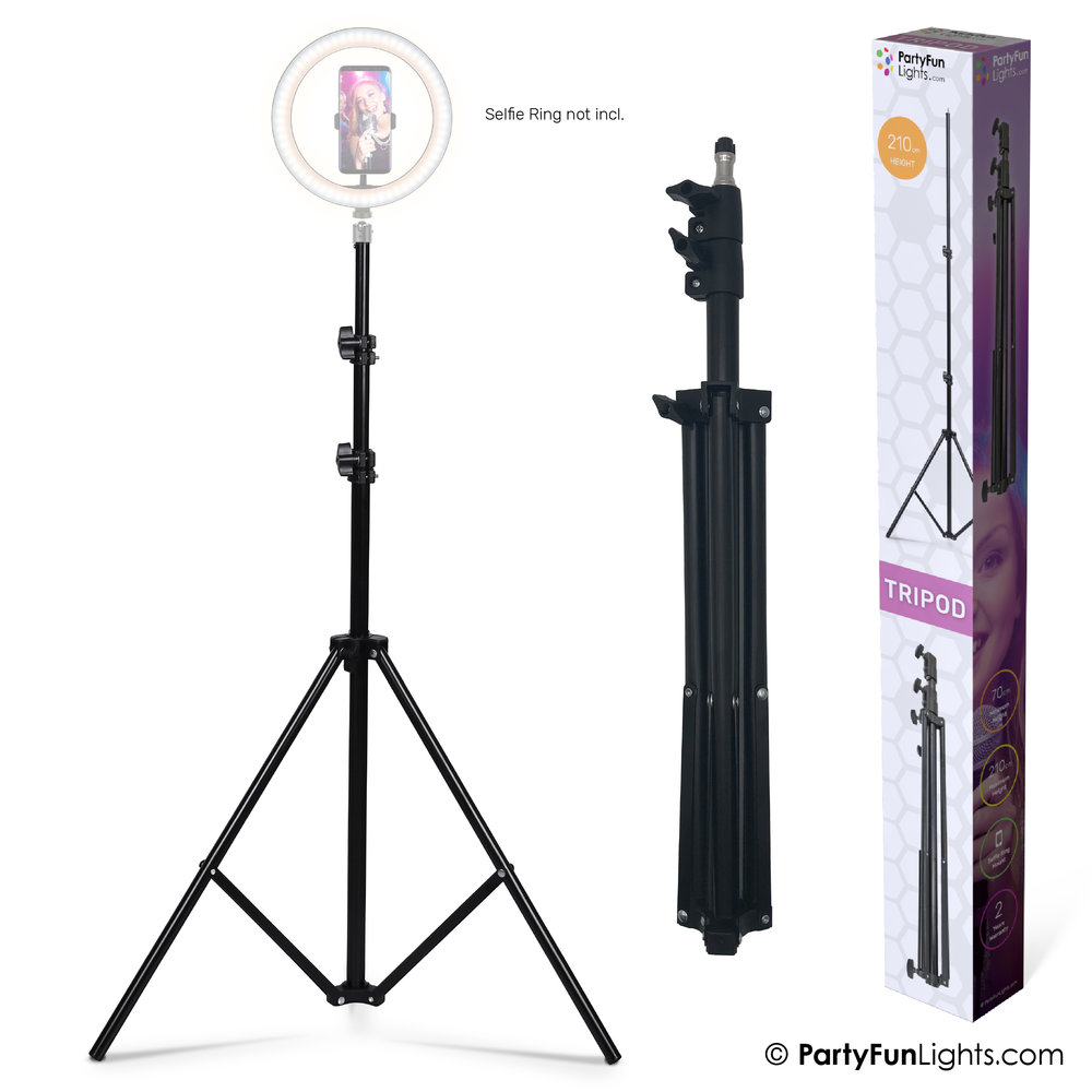 PartyFunLights Trépied 210 cm pour Lumière Anneau pour selfie