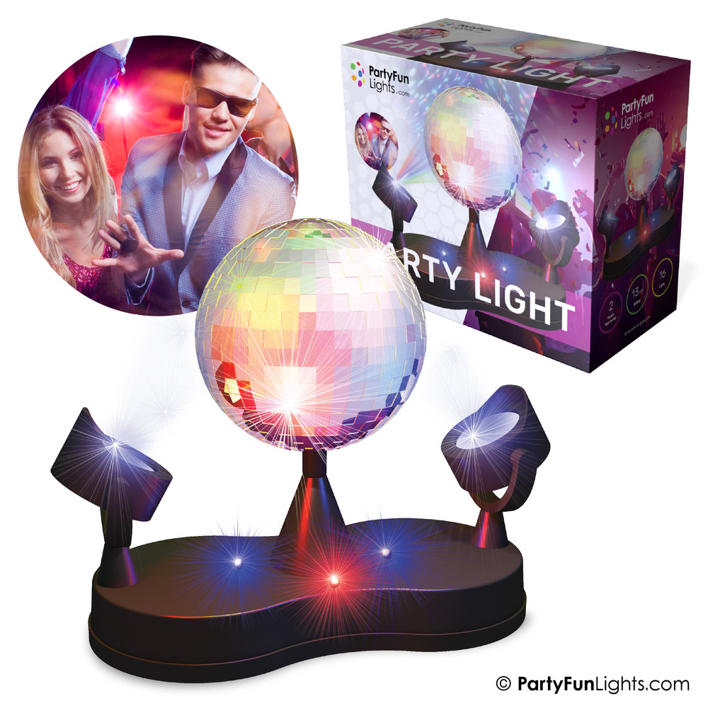 Party Set - MIRROR DISCO BALL Palla a Specchio con Mini Spot