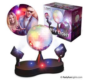 Rosnek Party Lights, USB Disco Ball Lights, Roating Stage Lights Sound  Activated, Strobe Projected Lights with Bluetooth Speaker, for Home Xmas  Party Bar Decor 