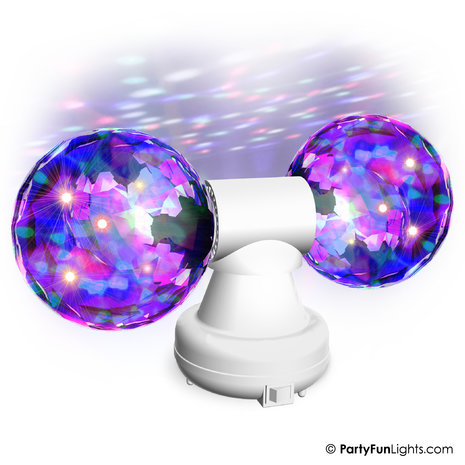 PartyFunLights Double Rotating Multi Color Party Light Adapter incl.