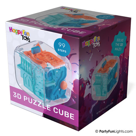 Cube puzzle 3D avec 99 étapes - PartyFunLights