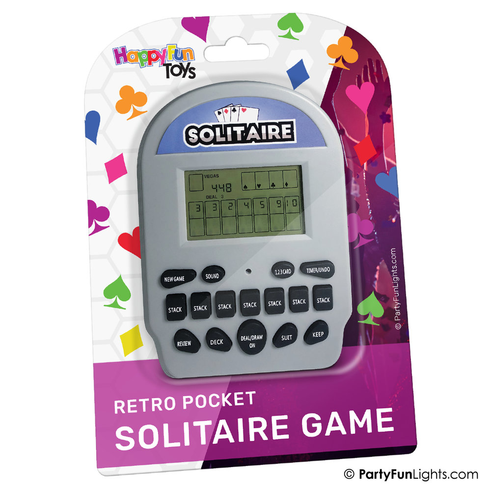 HappyFunToys Solitaire Retro Jeux de poche électroniques 2-en-1