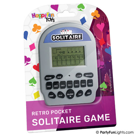 HappyFunToys Solitaire Retro Elektronische Taschenspiele 2-in-1