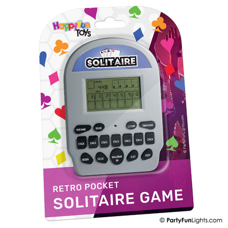 Solitaire Retro Jeux de poche électroniques 2-en-1 - PartyFunLights