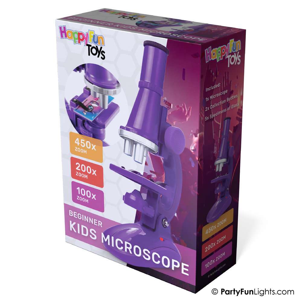 Microscope Jouet Pour Enfants Sur Fond Bleu Clair, Copie Exacte D'un  Microscope Professionnel Avec