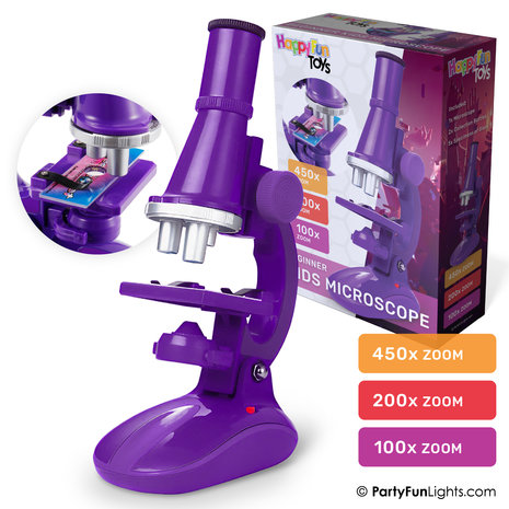 Qumox Microscope Enfant Jouet pour Enfants 100x 400x 1200x Grossissement  Scientifique Coffret Microscope pour Kids l'éducation Préco