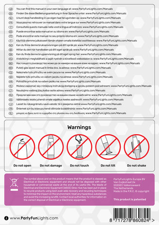 PartyFunLights Farbwechselnde LED-Glitzerlampe