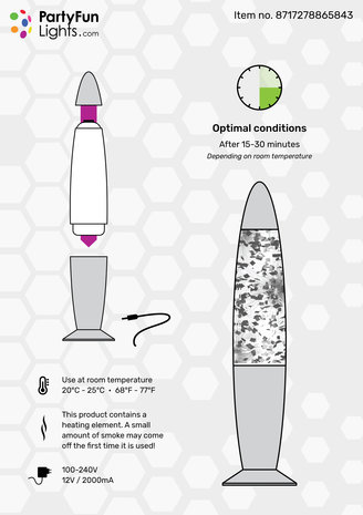 PartyFunLights Lampe à paillettes LED à changement de couleur PartyFunLights Lampe à paillettes LED à changement de couleur