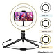 PartyFunLights Selfie Ringlamp LED - met statief en telefoonhouder - USB - diameter 20 cm PartyFunLights Selfie Ringlamp LED - met statief en telefoonhouder - USB - diameter 20 cm