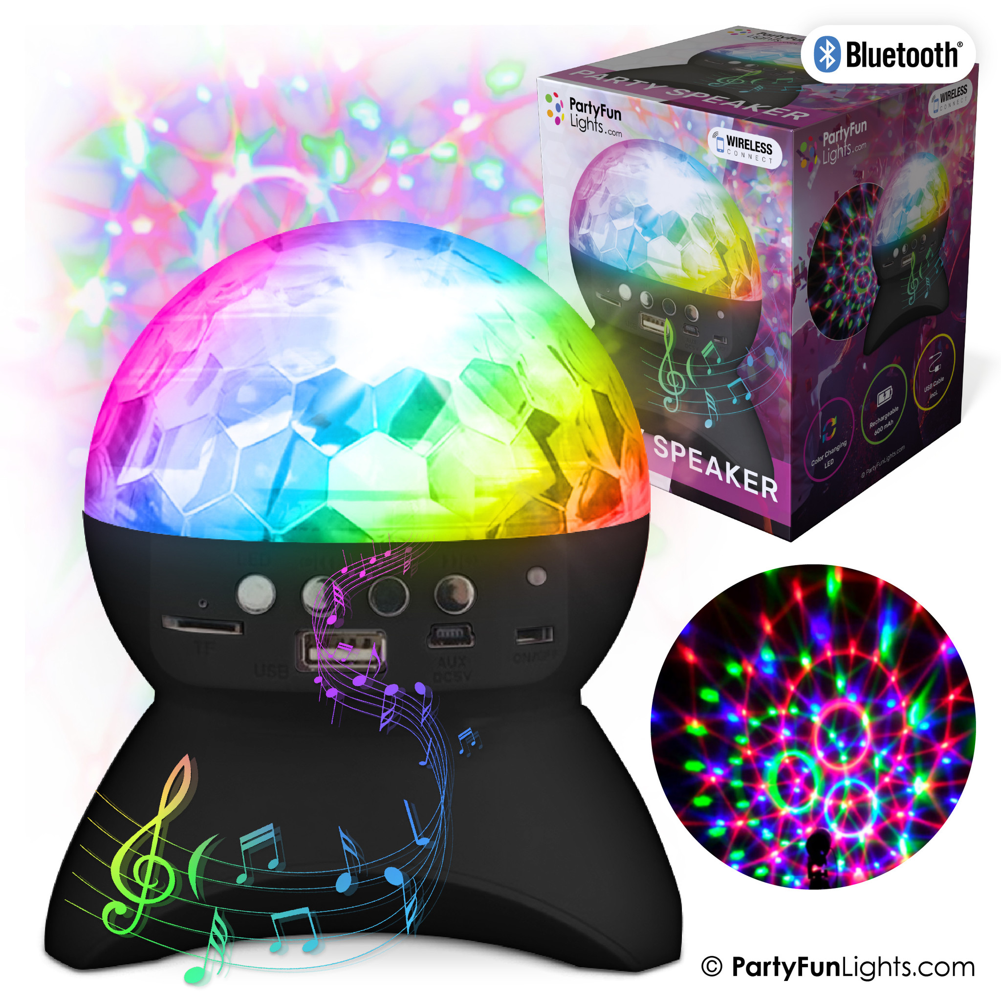 Bluetooth Speaker with Light Effects - PartyFunLights