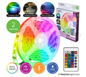 PartyFunLights LED Strip Multi-Color - 2m