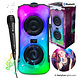 PartyFunLights Bluetooth Karaoke Party Set - front wisselt van kleur - incl. microfoon PartyFunLights Bluetooth Karaoke Party Set - front wisselt van kleur - incl. microfoon