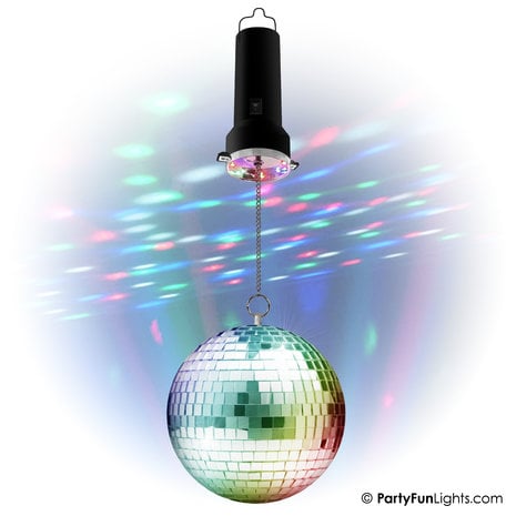 rotating mirror ball with lights kmart