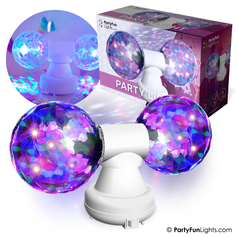 Party Fun Lights - Party Fun Lights Boule de lumière Disco rotative -  Boules à facettes - Rue du Commerce