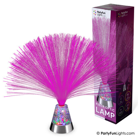 PartyFunLights Farbwechselnde LED Glasfaser-Glitzerlampe PartyFunLights Farbwechselnde LED Glasfaser-Glitzerlampe