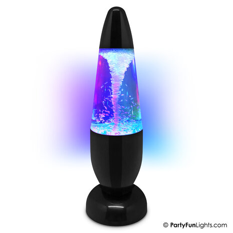 PartyFunLights Kleur veranderende LED Tornado Glitter Lamp PartyFunLights Kleur veranderende LED Tornado Glitter Lamp
