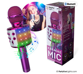 PartyFunLights Karaoke Mic & Speaker Pink