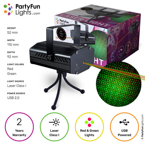 PartyFunLights Sound Active Laser Light PartyFunLights Sound Active Laser Light