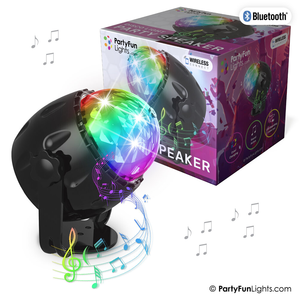PartyFunLights Disco Light Party Speaker with Remote Control