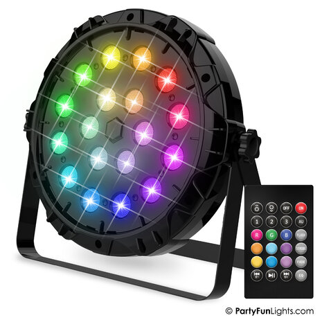 PartyFunLights 18 LED PAR Discolicht mit Fernbedienung
