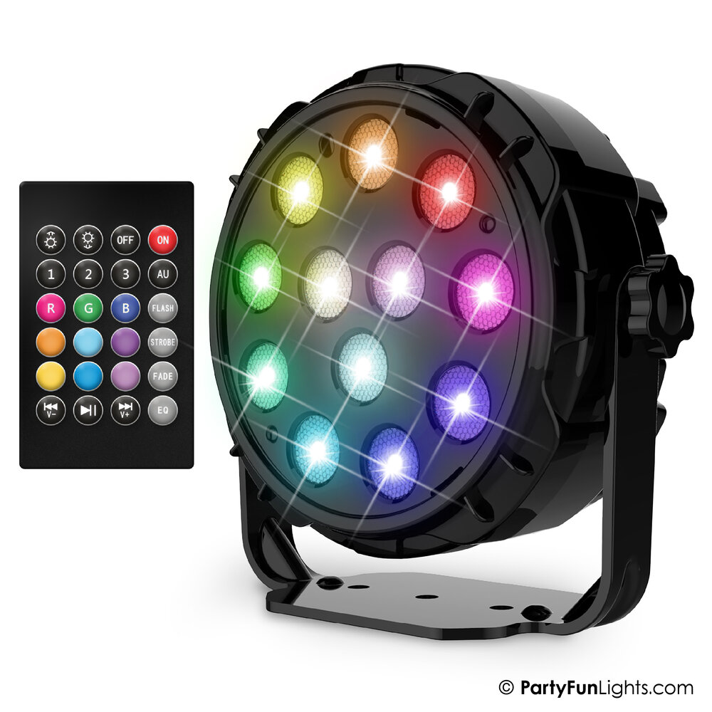 PartyFunLights 12 LED PAR Disco Lamp met afstandsbediening