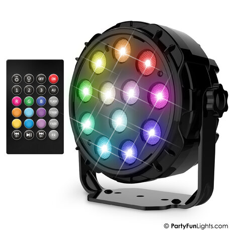 PartyFunLights 12 LED PAR Disco Lamp met afstandsbediening