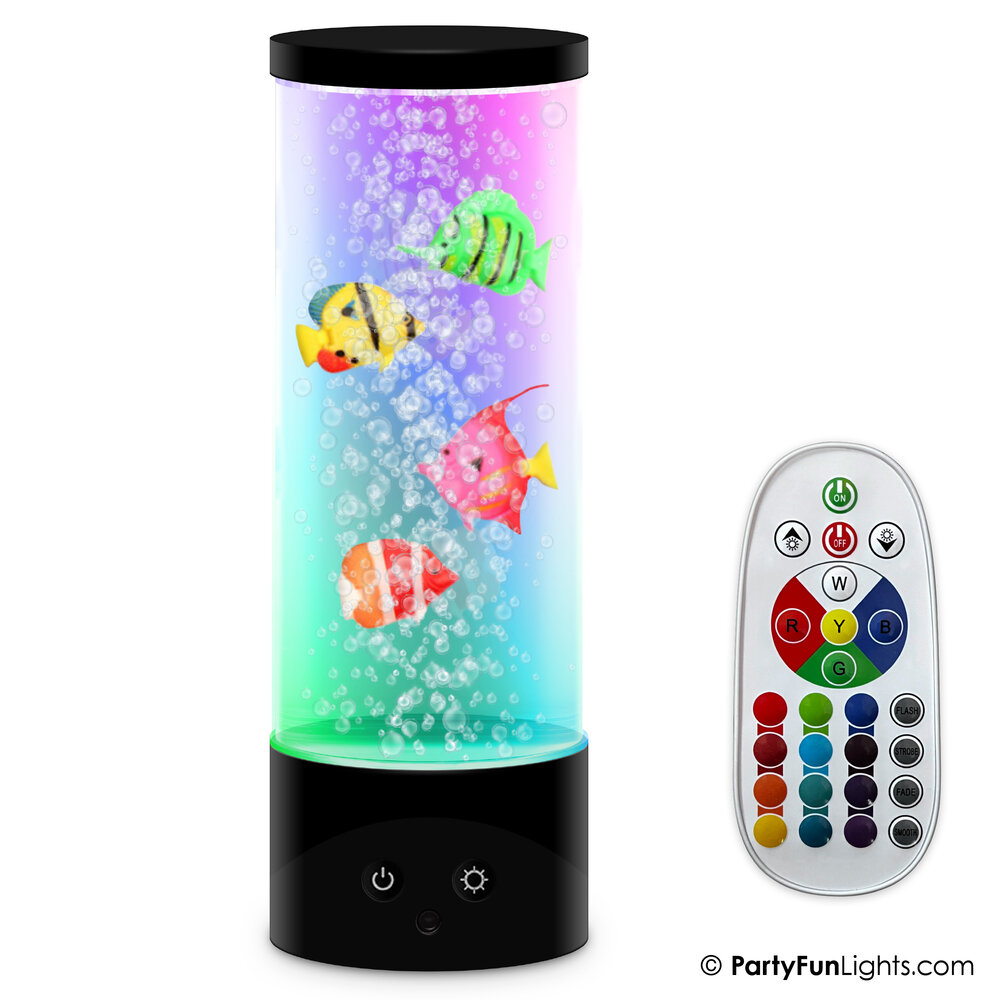 PartyFunLights Farbwechselnde Fischlampe mit Blasen, USB- und batteriebetrieben PartyFunLights Farbwechselnde Fischlampe mit Blasen, USB- und batteriebetrieben
