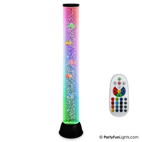 PartyFunLights XXL Color Changing Fish Lamp with Bubbles USB and Battery Powered