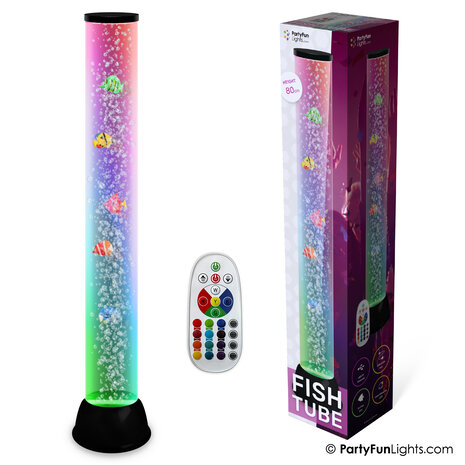 PartyFunLights XXL Color Changing Fish Lamp with Bubbles USB and Battery Powered