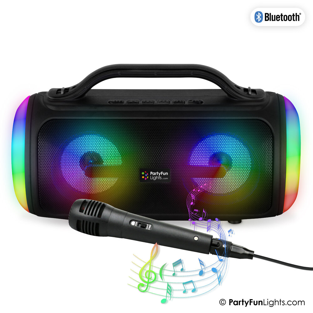 PartyFunLights Karaoke Party Speaker with Light Effects