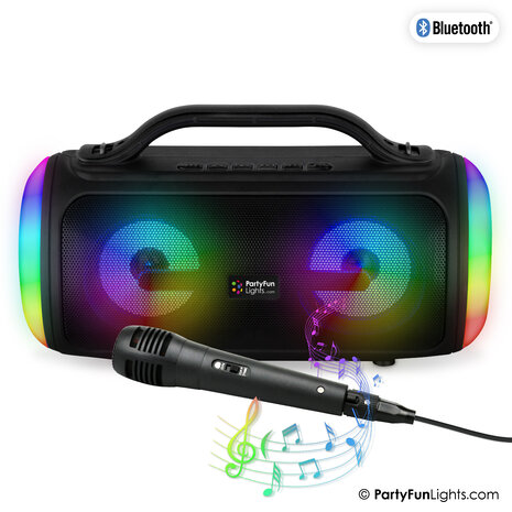 PartyFunLights Karaoke Party Speaker with Light Effects