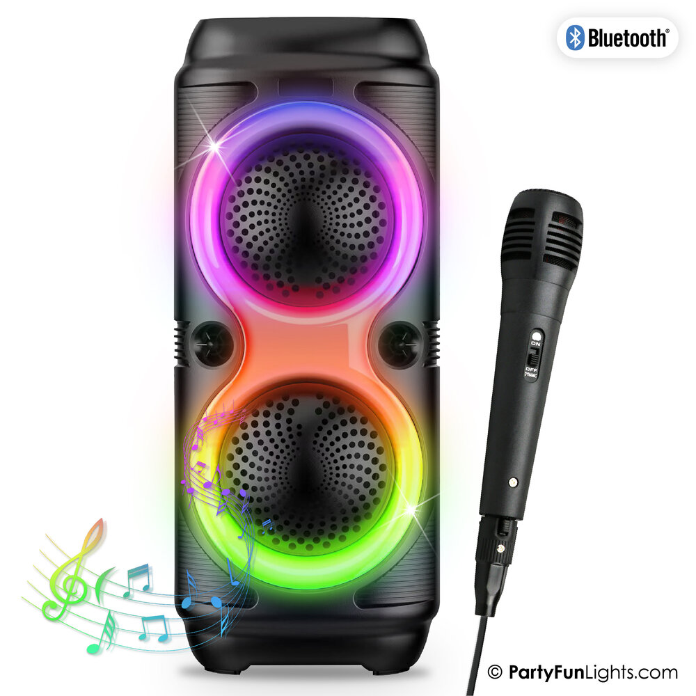 PartyFunLights Karaoke Party Speaker with Light Effects