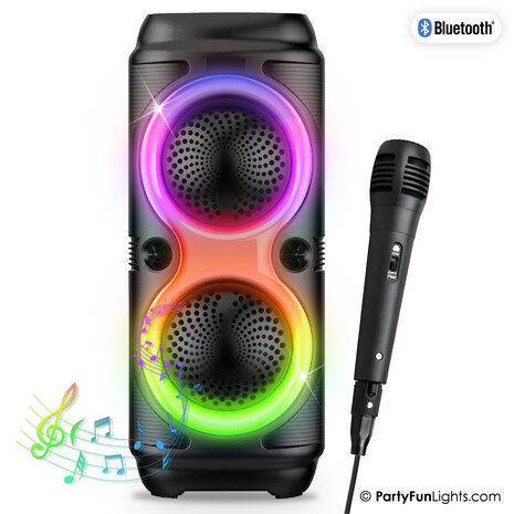 PartyFunLights Karaoke Party Speaker with Light Effects