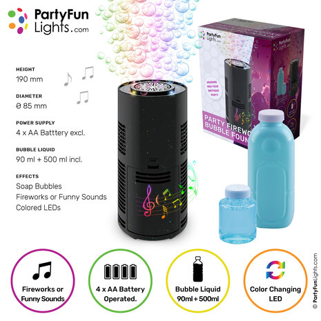 PartyFunLights Feestvuurwerk Bubbelfontein